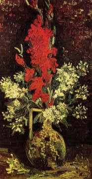  Clavel Pintura - Jarrón con gladiolos y claveles 2 Vincent van Gogh